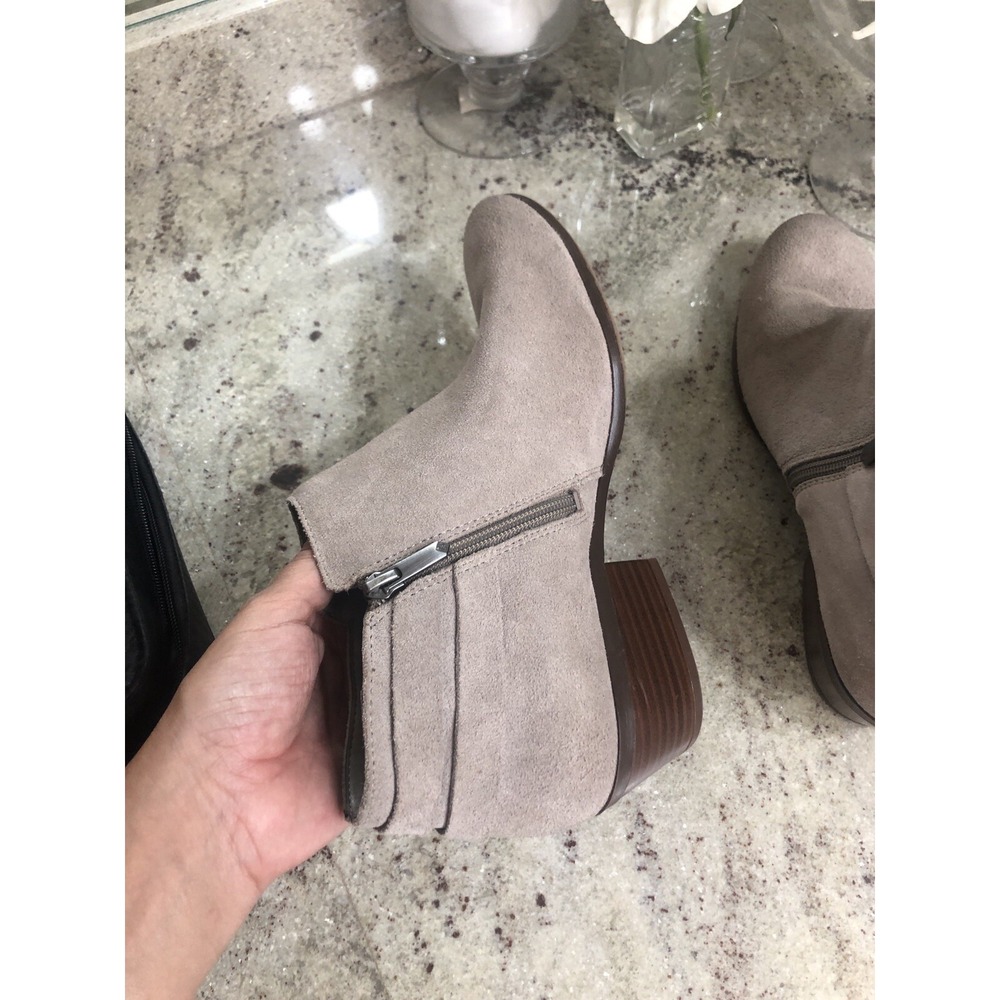 SAM EDELMAN "PETAL" Grey Suede Ankle Boots w/Buckle Sz 10 Booties - Picture 4 of 11